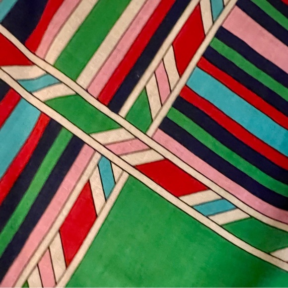 Yves Saint Laurent YSL Chic Vintage Cotton Striped Scarf - Picture 4 of 5